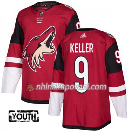 Arizona Coyotes Dresy Clayton Keller 9 Adidas 2017-2018 Červená Authentic - Dětské
